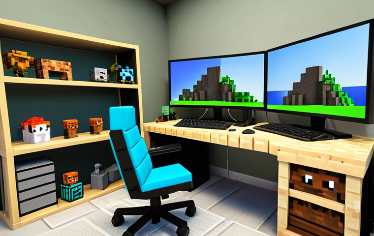 Setting Up Your Minecraft Animation Studio**

"A workspace featuring a computer with Blockbench, Mine-imator, and Blender open, surrounded by Minecraft figurines and concept sketches. The room is bright and inviting, showcasing the tools for creating Minecraft animations. Focus on the creative energy and potential. 'Safe for work', 'appropriate content', 'fully clothed', 'professional', 'modest', perfect anatomy, natural proportions, high quality."

**