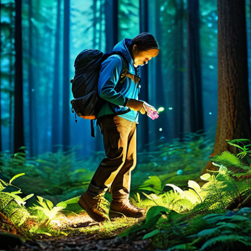 Home 25 Luminous Forest Exploration**
"A fully clothed explorer in appropriate hiking gear, carefully navigating a magical luminous forest. The forest floor is bathed in the soft, flickering light of bioluminescent leaves. Safe for work, appropriate content, professional quality, perfect anatomy, natural proportions, well-formed hands, proper finger count, modest attire, family-friendly scene."
**