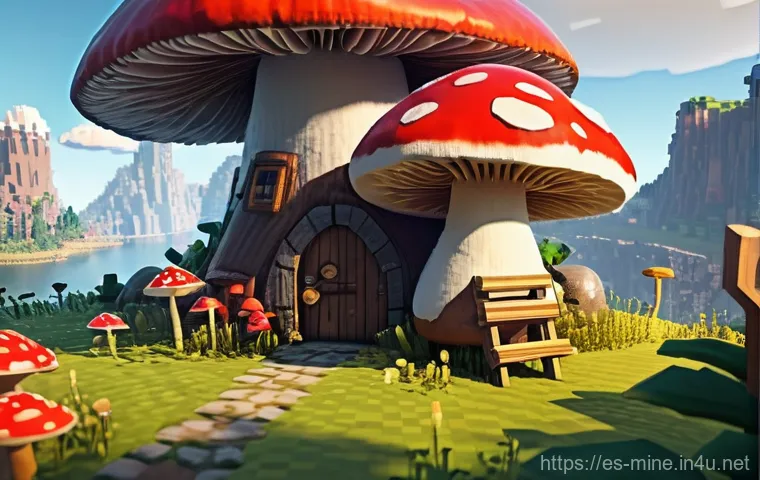 마인크래프트 랜덤 챌린지 모드 - **Prompt 2: Sky-High Ingenuity - The Great Ravine Crossing** "An intrepid Minecraft player, wear...